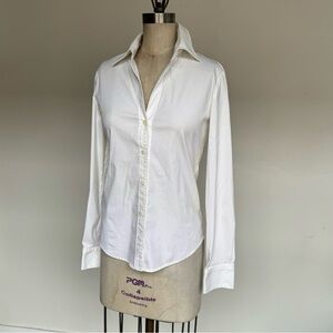 Theory White Button Up Shirt